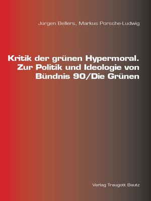 cover image of Kritik der grünen Hypermoral.